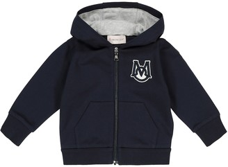Moncler Enfant Logo stretch-cotton jersey hoodie