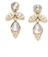 Thumbnail for your product : Temple St. Clair Foglia Royal Blue Moonstone, Diamond & 18K Yellow Gold Drop Earrings