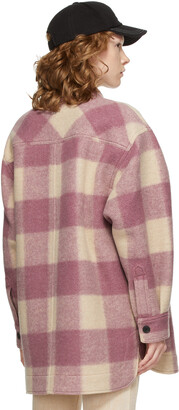 Etoile Isabel Marant Beige & Pink Check Harveli Jacket