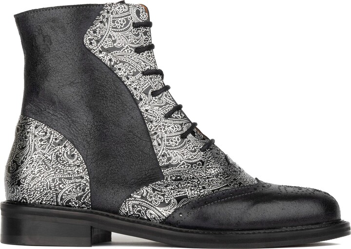 Embassy London Usa Black Silver Brick Lane Boots Black