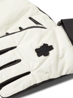 MONCLER GENIUS Logo-Appliqued Leather-Trimmed Ski Gloves