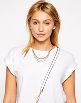 Thumbnail for your product : ASOS Faux Pearl Chain Bar Choker Necklace