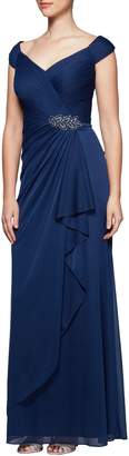 Alex Evenings Embellished Pleat Gown