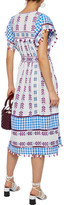 Thumbnail for your product : Dodo Bar Or Teresa Tasseled Gingham And Broderie Anglaise Cotton-gauze Dress