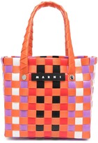 Thumbnail for your product : Marni Kids Logo Woven Top-Handle Tote Bag
