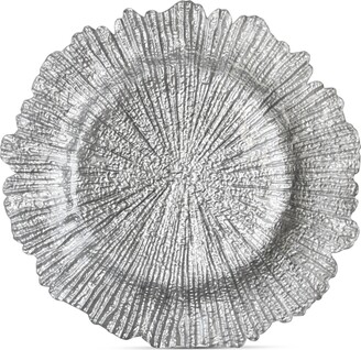 American Atelier Jay Import Glass Silver-Tone Reef Charger Plate
