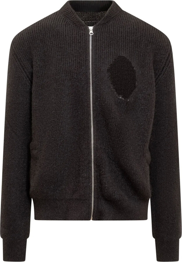 MM6 MAISON MARGIELA Distressed-Detail Knit Cardigan