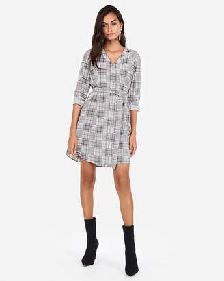 express plaid dress