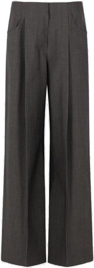 Fendi Wide-Leg Pleated Trousers