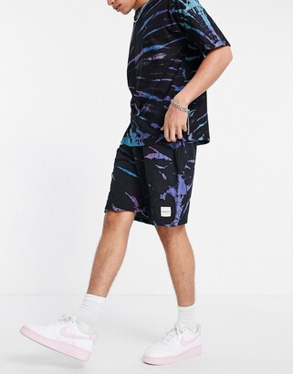 Mennace jersey shorts in blue and purple tie dye - part of a set - ShopStyle