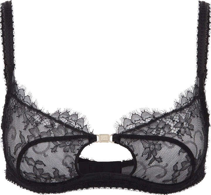 Brianna embellished metallic coated corded lace underwired bra