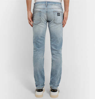 Dolce & Gabbana Slim-Fit Distressed Stretch-Denim Jeans