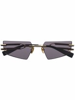 Thumbnail for your product : Balmain Eyewear Geometric Frameless Sunglasses