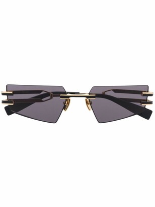 Balmain Eyewear Geometric Frameless Sunglasses