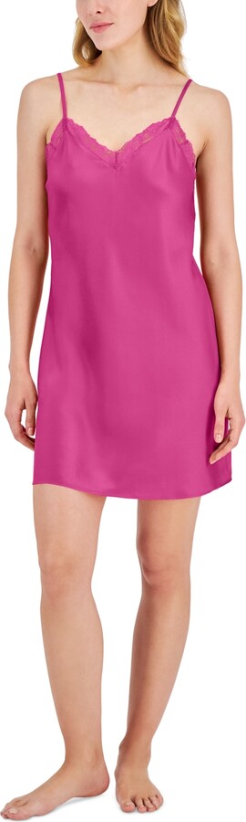 INC International Concepts INC Lace-Bodice Chiffon Chemise Nightgown ,  Created for Macy's - Macy's