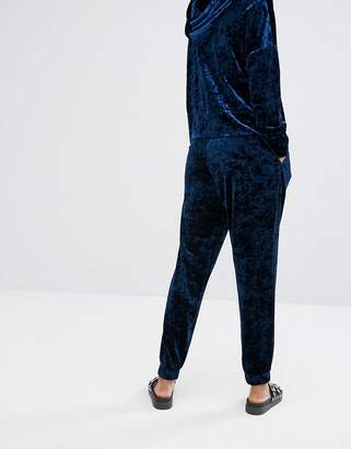 Noisy May Crushed Velvet Cuff Trackpant