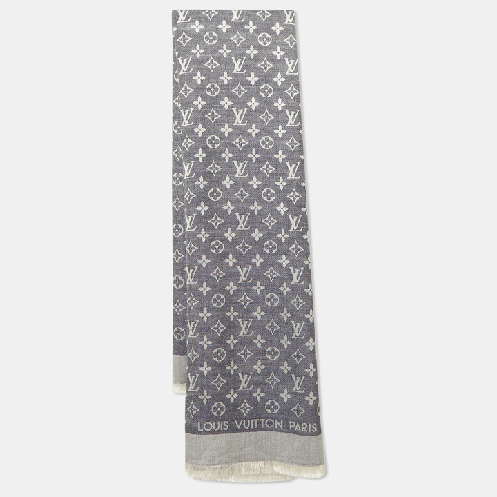 Louis Vuitton Black/Grey Monogram Square Scarf