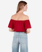 Thumbnail for your product : Express Off The Shoulder Button Front Top