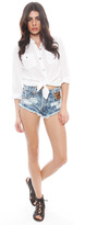 Thumbnail for your product : Singer22 RUNWAYDREAMZ Beware Acid Babe Cut Off Shorts