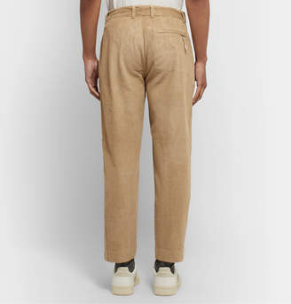 Folk Signal Tapered Pleated Cotton-Corduroy Trousers