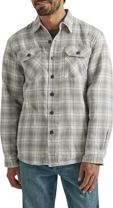 Wrangler Authentics Men's Long Sleeve Fleece Shirt Jacket Button