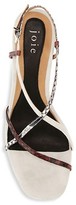 Thumbnail for your product : Joie Malou Python-Embossed Leather Slingback Sandals