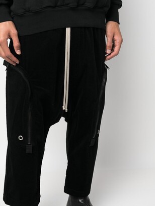 Rick Owens Drop-Crotch Cropped Trousers