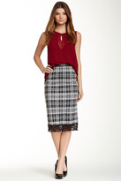 Thumbnail for your product : Bobeau Lace Trim Midi Skirt