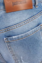 Thumbnail for your product : Just Cavalli Cropped Distressed Faded Boyfriend Jeans