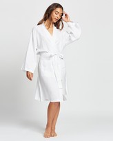 Thumbnail for your product : Papinelle Women's White Gowns - Resort Linen Robe - Size One Size, S/M at The Iconic