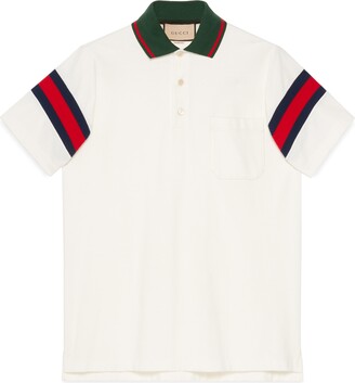 Gucci Cotton jersey polo with Web