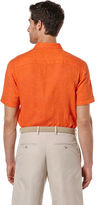 Thumbnail for your product : Perry Ellis Short Sleeve Solid Linen Shirt