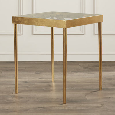 Mercer41 Chalanda Glass Top End Table