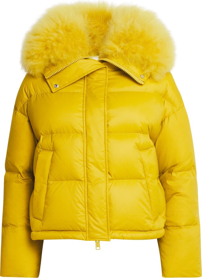 Yellow Puffer Jacket ShopStyle