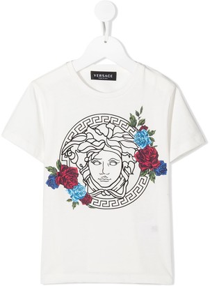 Versace Children Medusa floral T-shirt