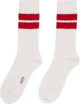 Thumbnail for your product : ZEGNA x The Elder Statesman White Stripe Socks