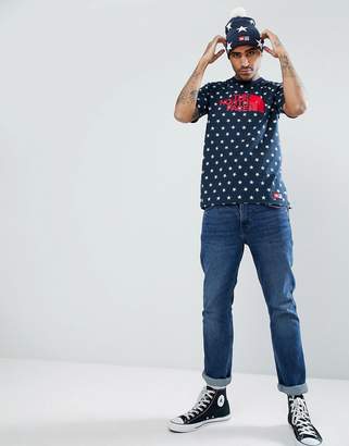 The North Face International Limited Capsule T-Shirt All Over Star Print In Blue