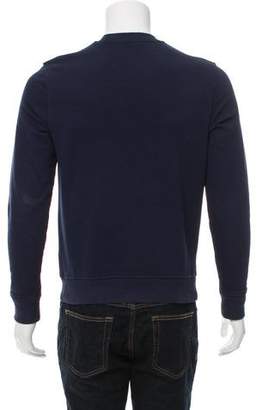 Michael Kors Leather-Paneled Crew Neck Sweatshirt