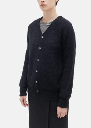Junya Watanabe Mohair Intarsia Leopard Sweater Black x Brown Size: Small
