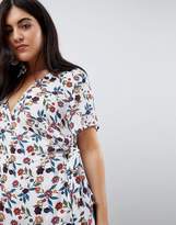 Thumbnail for your product : Fashion Union Plus Wrap Top In Floral Print