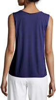 Thumbnail for your product : Eileen Fisher Petite Stretch Silk Jersey Scoop-Neck Tank Top