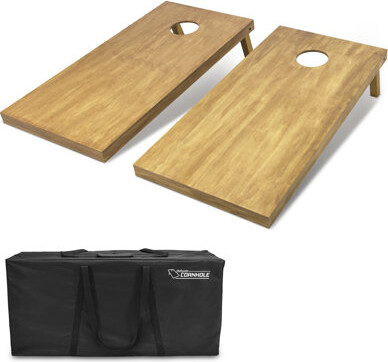 GoSports 2' x 4' Solid Wood Cornhole Set with Carrying Case