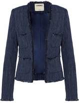 Thumbnail for your product : L'Agence Jules Frayed-Trimmed Cotton-Blend Jacket