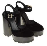 Thumbnail for your product : Jil Sander Platform Sandal Black Velvet