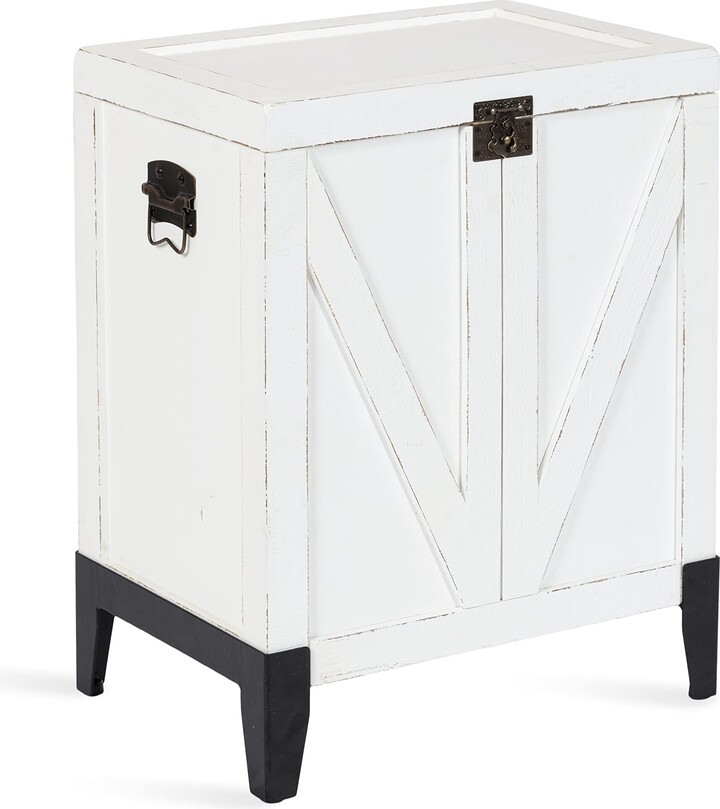 Kate and Laurel Cates Wooden Side Table with Trunk Storage