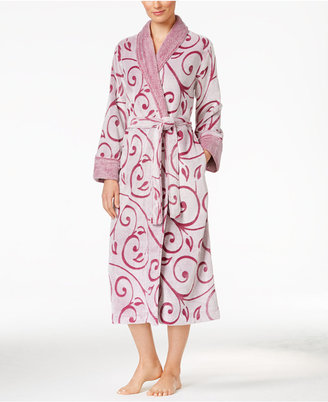Charter Club Embossed Scroll Long Robe, Only at Macy's
