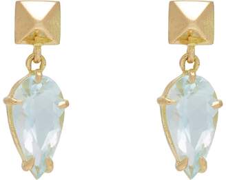 Monique Péan Women's Pear-Shaped Aquamarine & Polished Pyramid Stud Drop Earrings