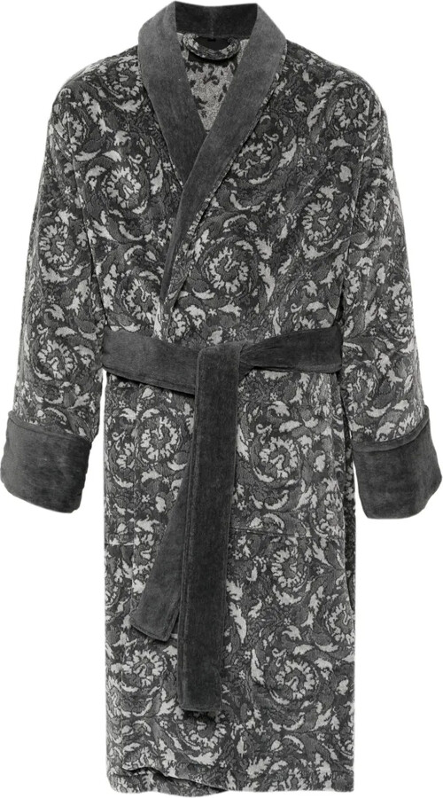 Versace Barocco belted bathrobe