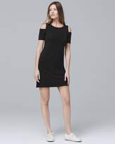 Thumbnail for your product : Whbm Cold Shoulder Black Knit Shift Dress
