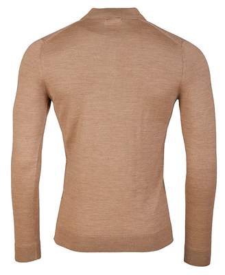 Remus Uomo Long Sleeve Knit Polo Shirt Colour: CAMEL, Size: LARGE